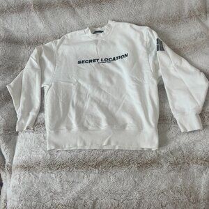 Alexander Wang "Secret Location" Greatest Hits Mixtape sweatshirt White size 48